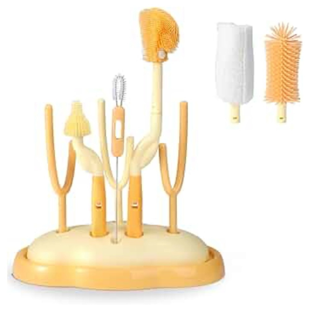 NIB Baby Bottle Brush and Drying Rack with Bottle Brush